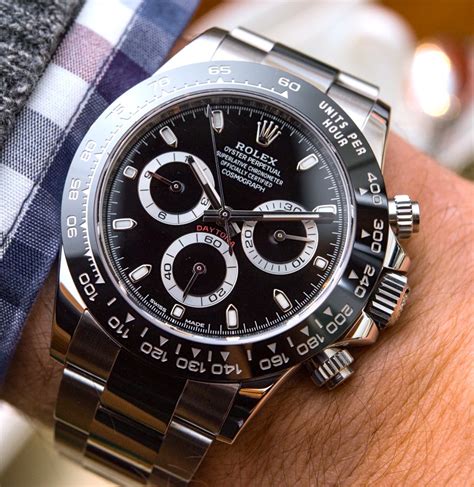 ' rolex daytona black face|Hands.